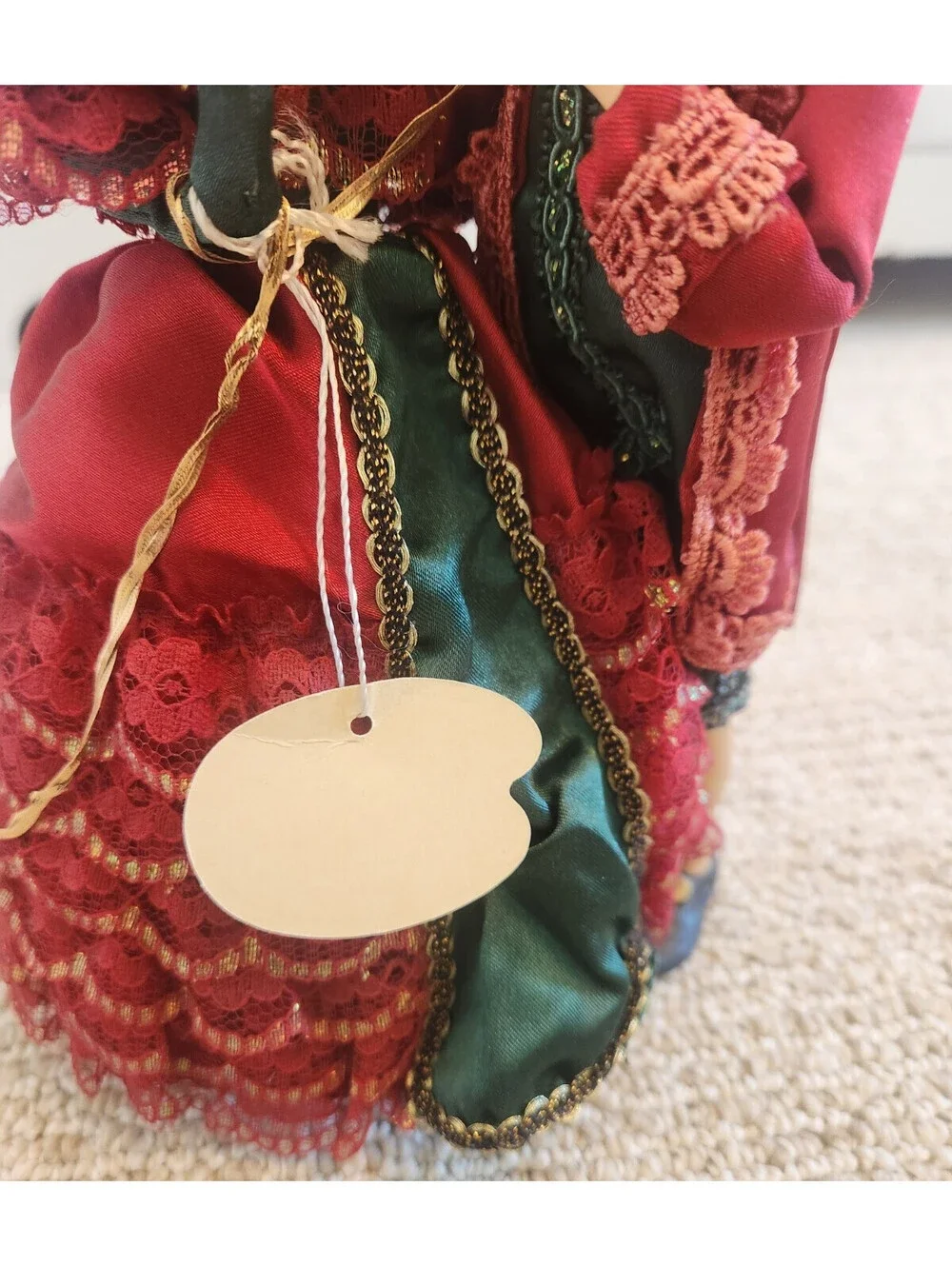 Bradley Dolls Christmas Couple Wind Up Toy Vintage NWT Holiday Decoration Red